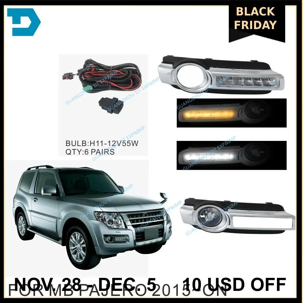 

Dual Color Daytime Running Driving Light for montero v98 led DRL Turn Signal Function for pajero v97 v93 2015-2019 V95 V87