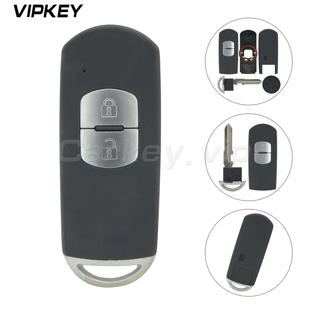 

Пульт дистанционного управления для Mazda 3, 6 CX-3, замена двух кнопок, умный пульт дистанционного управления для автомобиля, брелок с необработанным лезвием