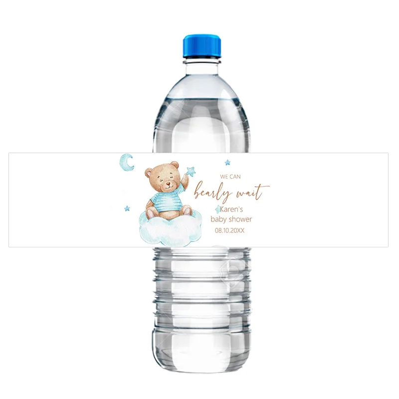 Bouteilles Dragées Bébé Baptême - 24 Pièces Bleues Pour Décoration De Baby Shower, Bonbons, Fête De Naissance Garçon/fille