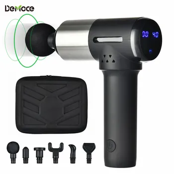 

LCD Display Massage Gun Deep Tissue Massager Therapy Body Muscle Stimulation Pain Relief Exercising Relaxation 6 Gears 6 Heads