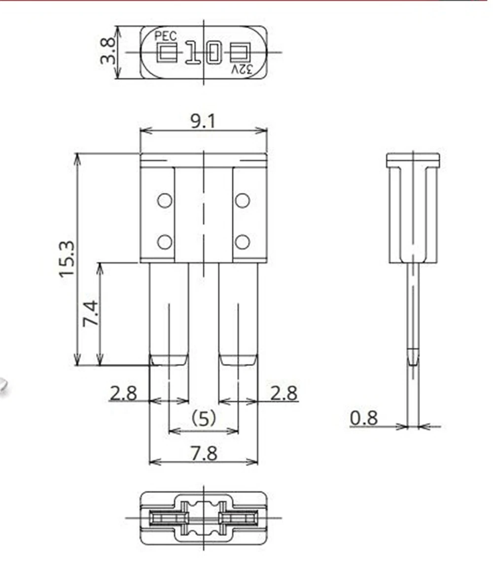 Car Fuses Kit Circuit Adapters and Fuse Set Glass Fuse Kit 50Pcs/Box for Ford/Fox/Mondeo/Dodge/JEEP