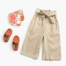 Свободные штаны; детская одежда в Корейском стиле; детская одежда; сезон весна-осень; вельветовые кальсоны для девочек; детские осенние штаны; 9