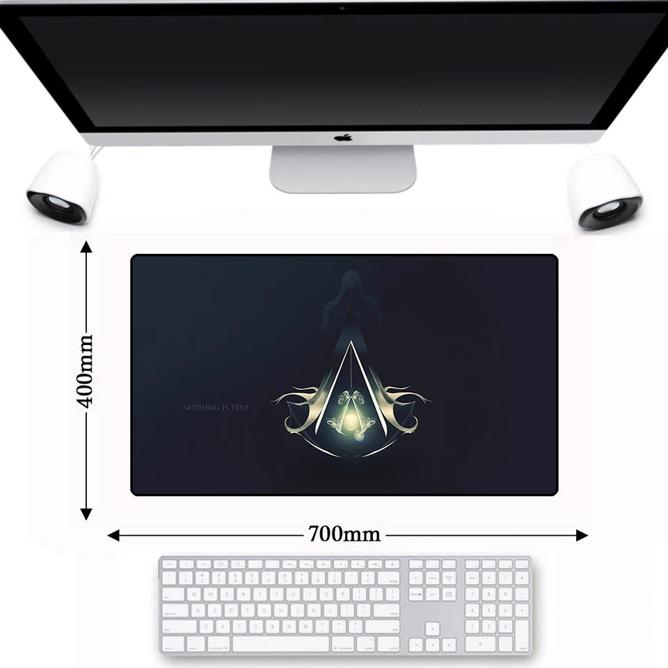 Большой игровой Lockedge натуральный резиновый Assassins Creed Gamer Противоскользящий коврик для мыши большая клавиатура ПК Ноутбук игровой коврик для мыши коврик для мышки