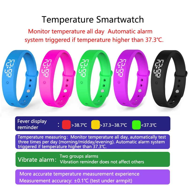 

Smart Watch Body Temperature Smartwatch Waterproof Precise Display Intelligent Vibration Reminder Monitoring Smart Wristband