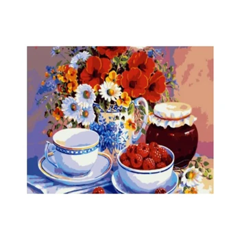 

Framed Pictures DIY Painting By Numbers DIY Digital Canvas Painting Home Decoration for Kitchen 40X50CM