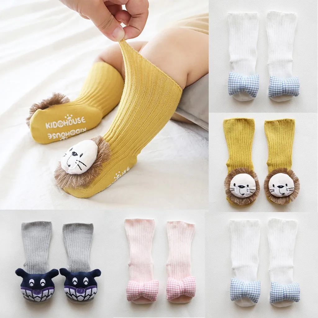 

Socks Cute Girl Kids ale Knee High Socks Stocking Baby Toddler Leg Warm Cartoon Accessories Baby Floor Anti-Skid Toddler Sock