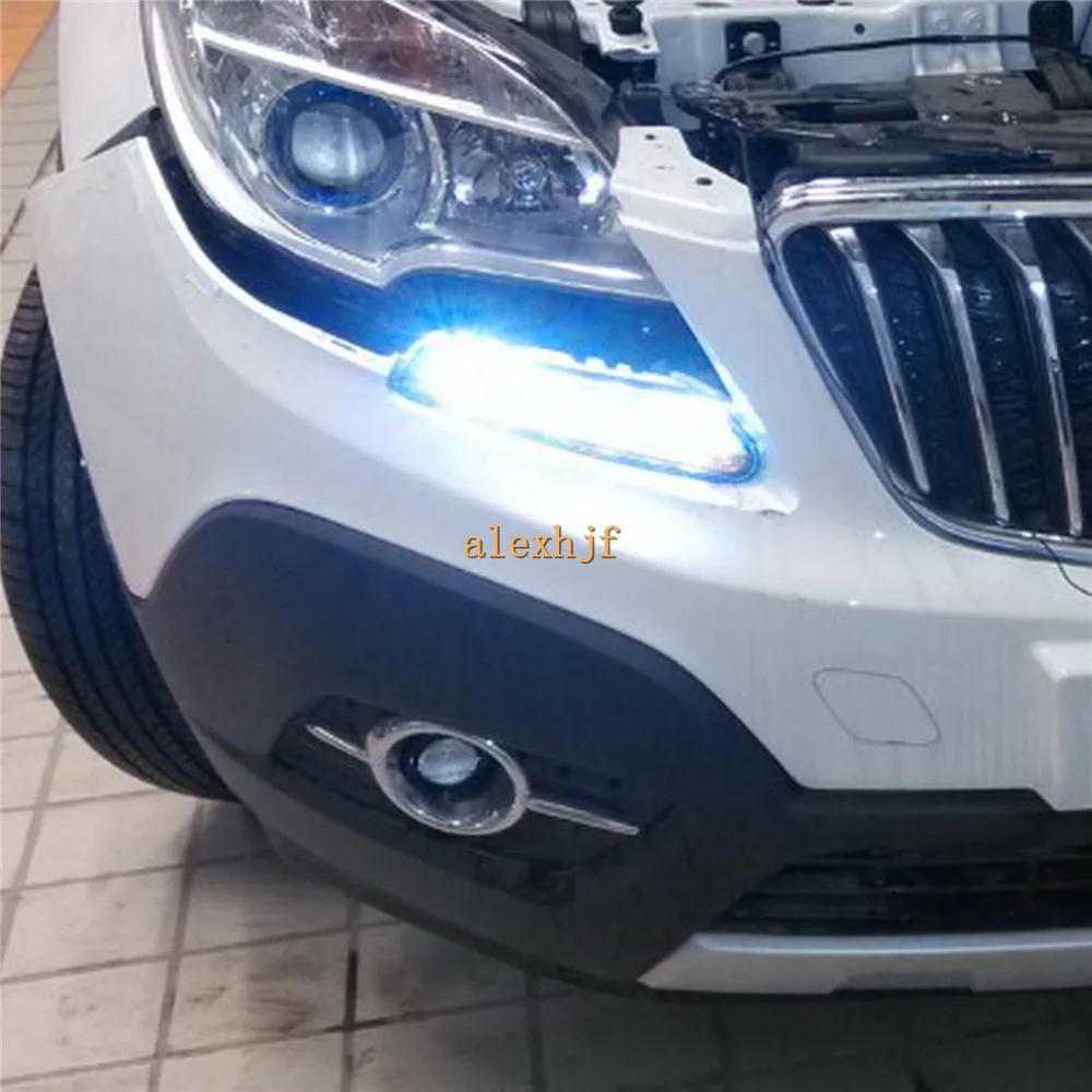 Июля King светодиодный Габаритные огни DRL лампы фар для бровей желтый указатель