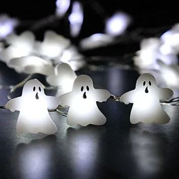 

Halloween Lights String Pumpkin Ghost Impress Life on 3m Copper Wire 40 Cold White LED holiday decor Outdoor Party Garden19AUG26