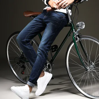 

2019 new men leisure jeans stretch feet of cultivate one's morality pants pants 906 teenagers