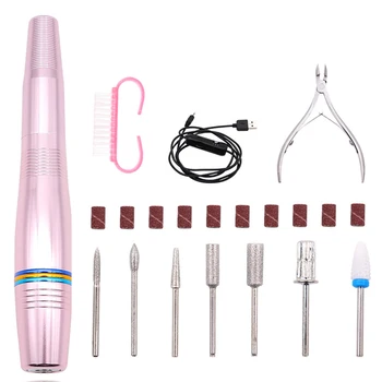 

Home Salon Electric Nail Drill Set USB Charging High Speed Motor Nail File Machine Pedicure Polishing Portable Manicure Tool