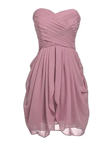 Blush pink Один элемент под 50 реальное фото короткие шифоновые возлюбленной невесты платья - Цвет: Blush pink
