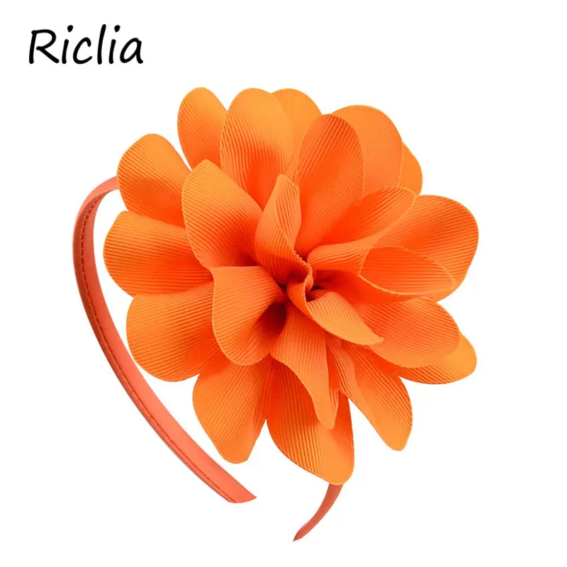 Riclia 20 шт./партия, Детские аксессуары для волос, Цветочные головные уборы, однотонные красивые головные волосы для девочек, милое украшение принцессы, 20 цветов