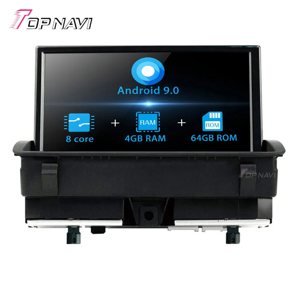 Topnavi Android 9 0 автомобильный медиацентр плеер видео для AUDI Q3 (2011 2012 2013 2014 2015 2016) Стерео