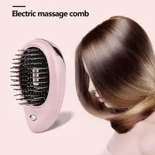 Электрическая Ионная Щетка для волос, мини Массажная расческа, антистатический выпрямитель для волос, портативные щетки для волос для дома, для путешествий на открытом воздухе