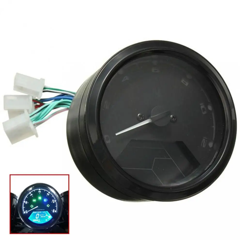 12000RMP lcd цифровой спидометр одометр мотоцикл 1-4 цилиндры