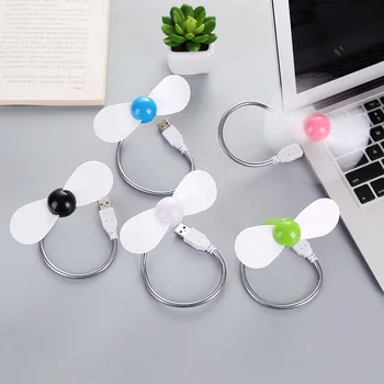 

Flexible USB Mini Cooling Fan Soft Leaf Mute Serpentine Small Fan Portable Laptop PC Computer USB Gadget Office Summer Gift