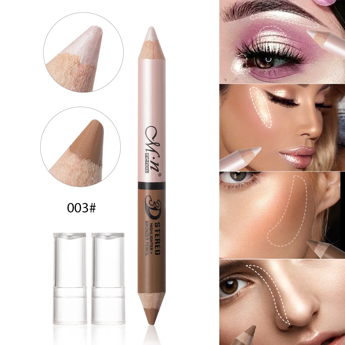 

Face Highlighter Concealer Pencil Acne Scars Eye Nose Face Contour Function Stick Foundation Pen Corrector Cosmetic Makeup Tool