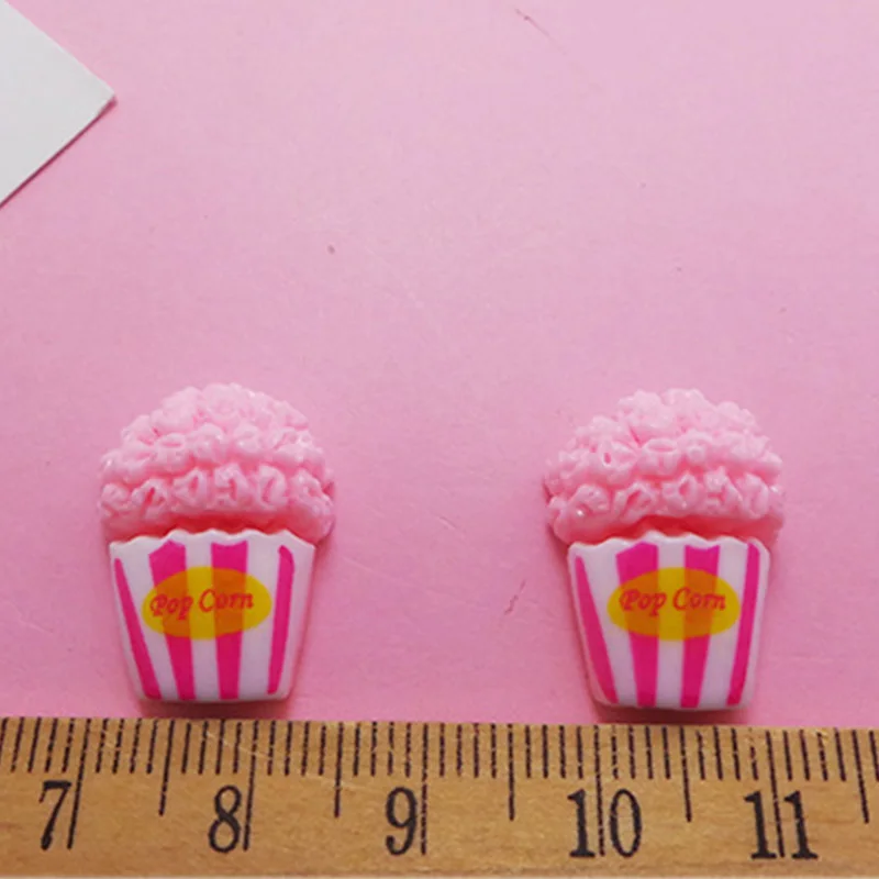 50 шт. мини игра еда Kawaii милый попкорн плоская задняя Смола Кабошон DIY ремесла телефон украшения миниатюрные куклы аксессуары
