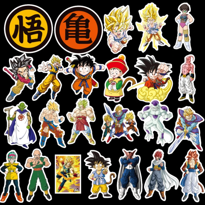 100 шт./лот Dragon Ball Z наклейка s аниме Goku Vegeta наклейки на ноутбук чемодан Гитара Холодильник велосипед мотоцикл автомобиль