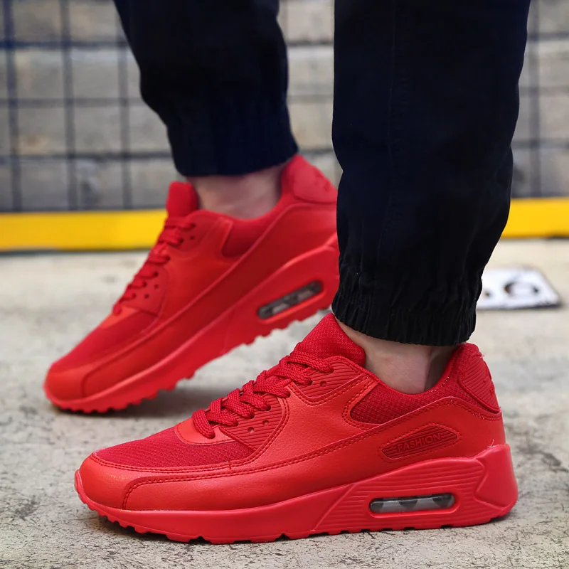 

Man Running Shoes for Men Air Cushion Comfortable Breathable Lace-up Adult Outdoor Sport Stability Jogging Shoe Sneaker Max 90 A