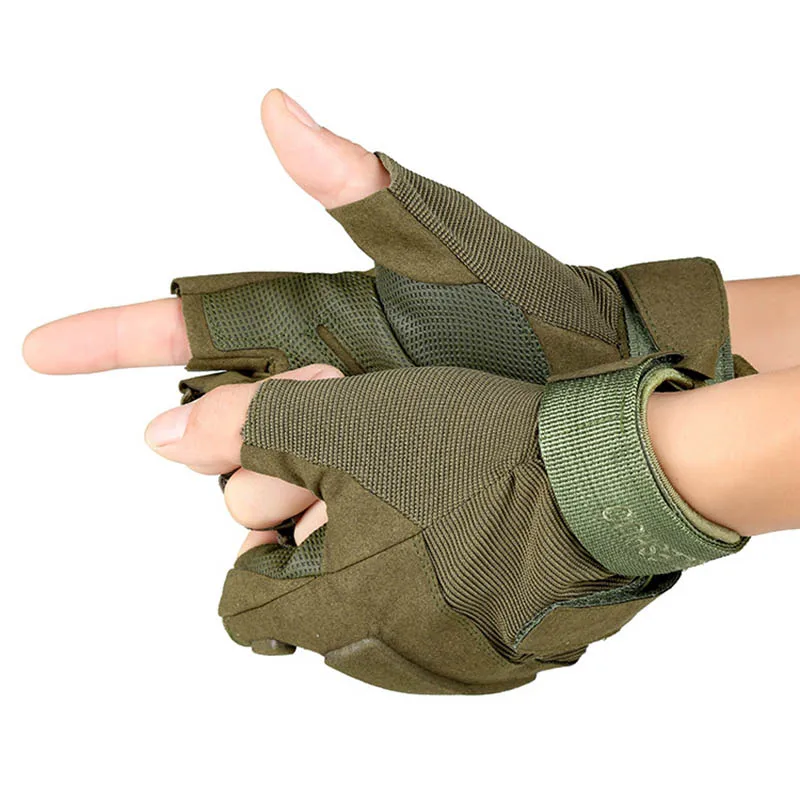Green(half finger) Половина Finger перчатки для езды на велосипеде с впитывания пота дизайн для мужчин и женщин езда на велосипеде Спортивная одежда для видов спорта на открытом воздухе - Цвет: Green(half finger)