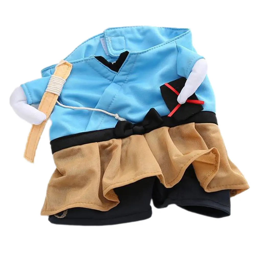 

Funny Halloween Pet Police Transformed Clothes Upright Cat Cat Dog Dog Clothes Teddy
