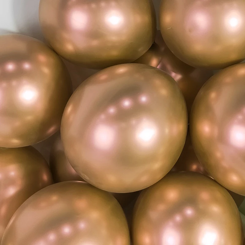 

Rose Gold Metallic Balloon Wedding Decoration Birthday Party Anniversary Valentine's Day Scene Layout Chromium Metal Latex Ball