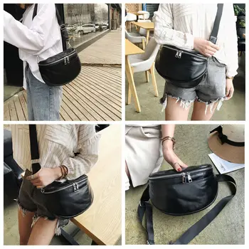 

2020 New Belt Bag Pu Bum Bag Travel Party Bag Money Belt Waist Wallet Satchel Pouch Black Unisex Waist Pack Crossbody Bag