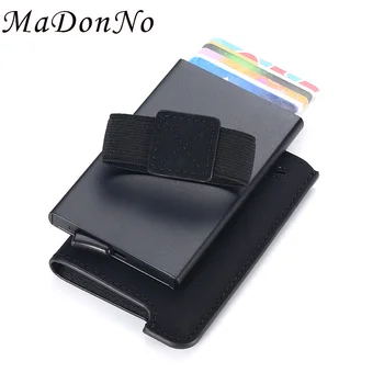 

Personalized Rfid Card Holder Men Wallets Vintage Mini Money Bag Black Male Slim Thin Small Wallet Short Purse Smart Magci Walet