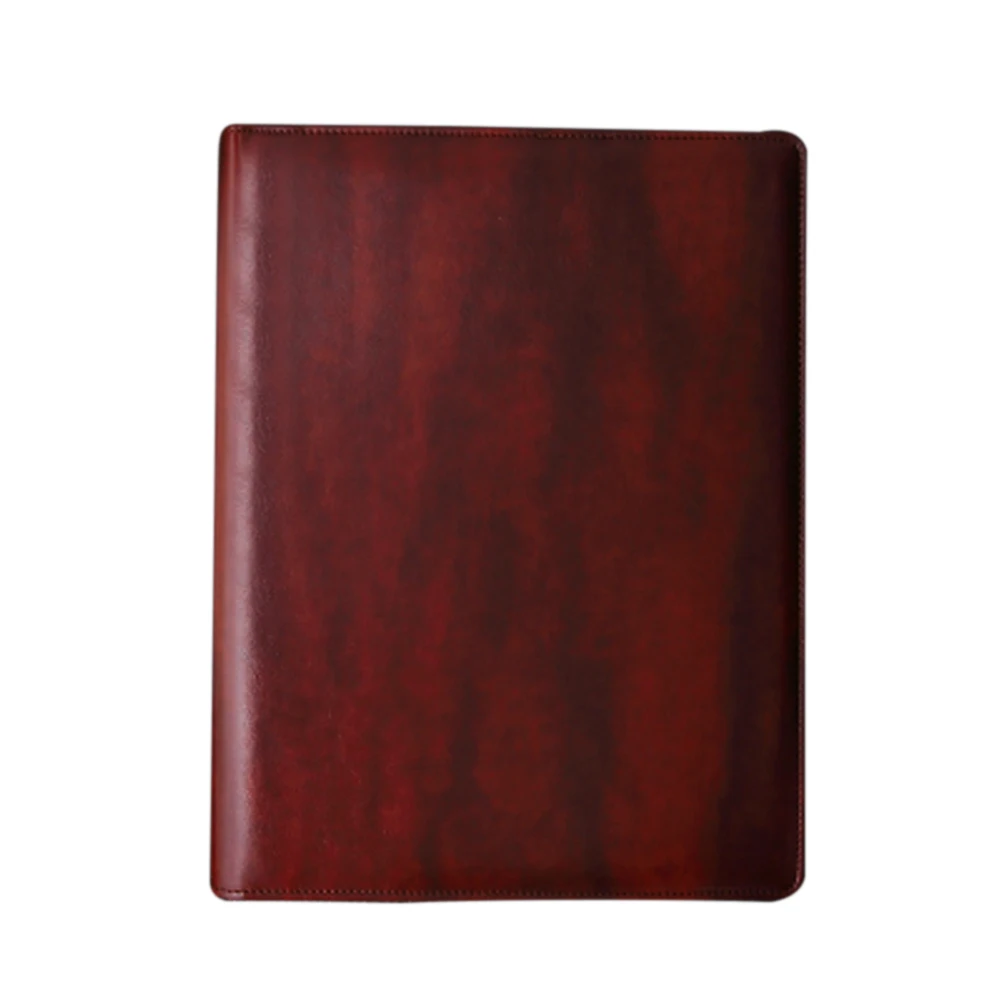 A4 File Portable PU Leather Multifunction Portfolio Case School Resume Document Organiser Conference Folder Business Interview - Цвет: Коричневый