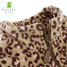 Bx0154 стиль, Детская жилетка для девочек детская одежда с леопардовым узором, Детская флисовая куртка в Корейском стиле