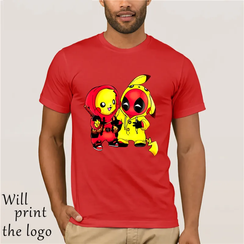 Deadpool E Spiderman T SHIRT Uomo Per Il Tempo Libero Estate Magliette e camicette di Estate del Ragaz