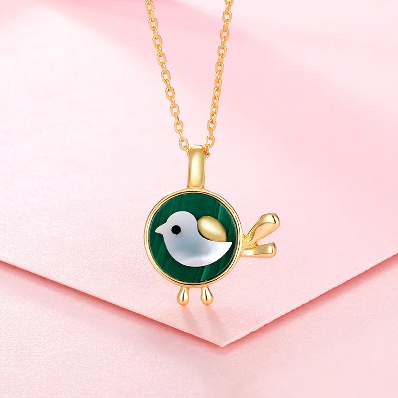 

Yinyuanmei S925 Fine Silver Bird Necklace Women's Choker Customizable Accessories Jewelry
