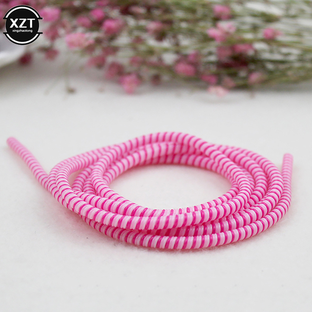 Color phone Wire Cord Rope Protecto Anti-break spring protection rope for USB Charging Cable earphone Data Bobbin Winder