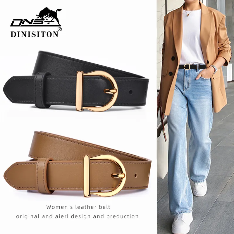 Dinisiton Women Belt Genuine Leather Ladies Thin Belts Fashion Luxury ...