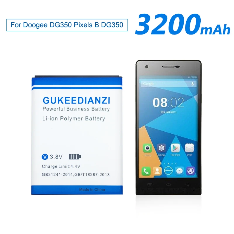 GUKEEDIANZI 3200 мАч B-DG350 сменная батарея Для Doogee DG350 пикселей литий-полимерная аккумуляторная батарея