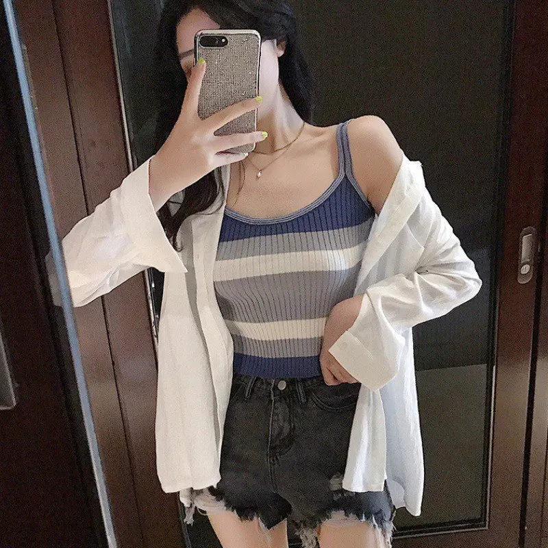Women Blouses Shirts Summer Loose Long Sleeve Sunscreen Blouse Women Solid Casual Chiffon Blouses Tops