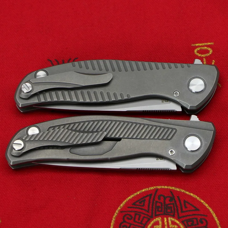 Green Thorn F95 R18/R19 Флиппер складной нож для ежедневного использования, D2 лезвие Титан ручкой уличный походный охотничий pocke ножи для выживания EDC инструменты