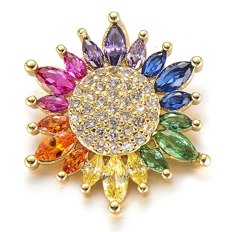 Pipitree, роскошное блестящее ожерелье Marquise, CZ, циркон, Подсолнух, ожерелье, медное, сделай сам, цветок, подвески, подвеска для изготовления ювелирных изделий