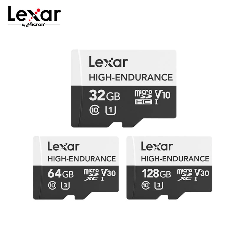 Lexar High Endurance Micro SD Card Max 100MB/s Memory Card 32GB SDHC V10 64GB 128GB SDXC V30 C10 Wa