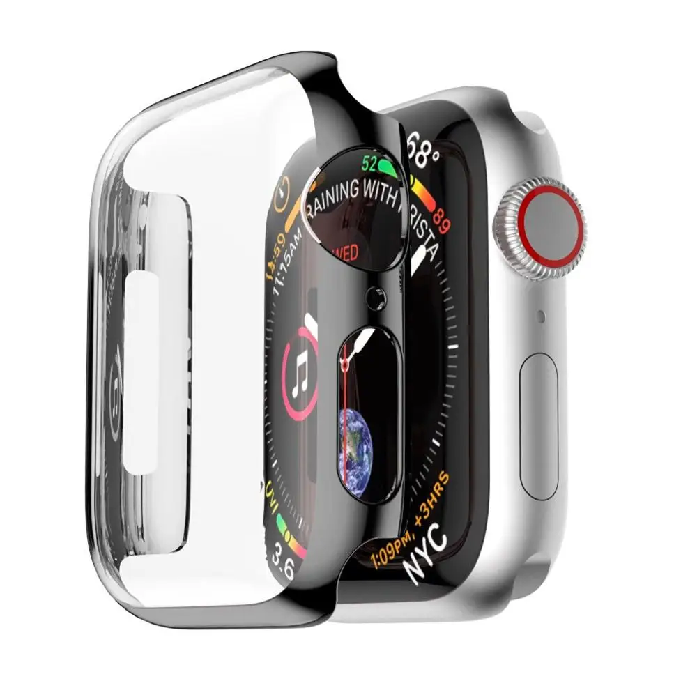 Ультратонкое покрытие чехлы Защитный бампер, чехол КРЫШКА ДЛЯ IWatch 5 40 мм 44 мм Смарт часы защитные аксессуары для Apple#912