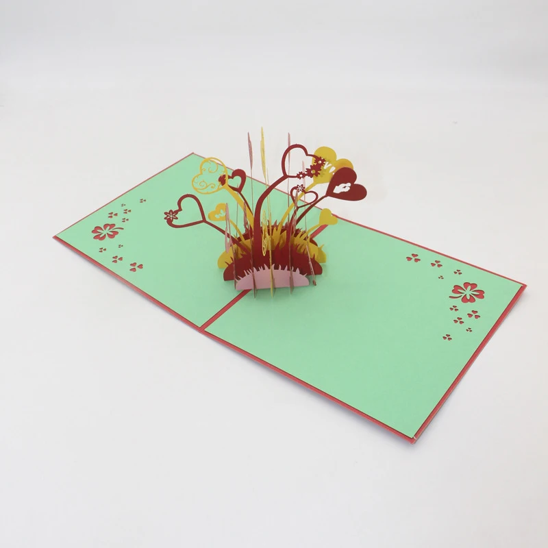  3D Handmade Mix Color Heart Lover Cluster Paper Invitation Greeting Cards Wedding Party PostCard Va - 4.00042E+12