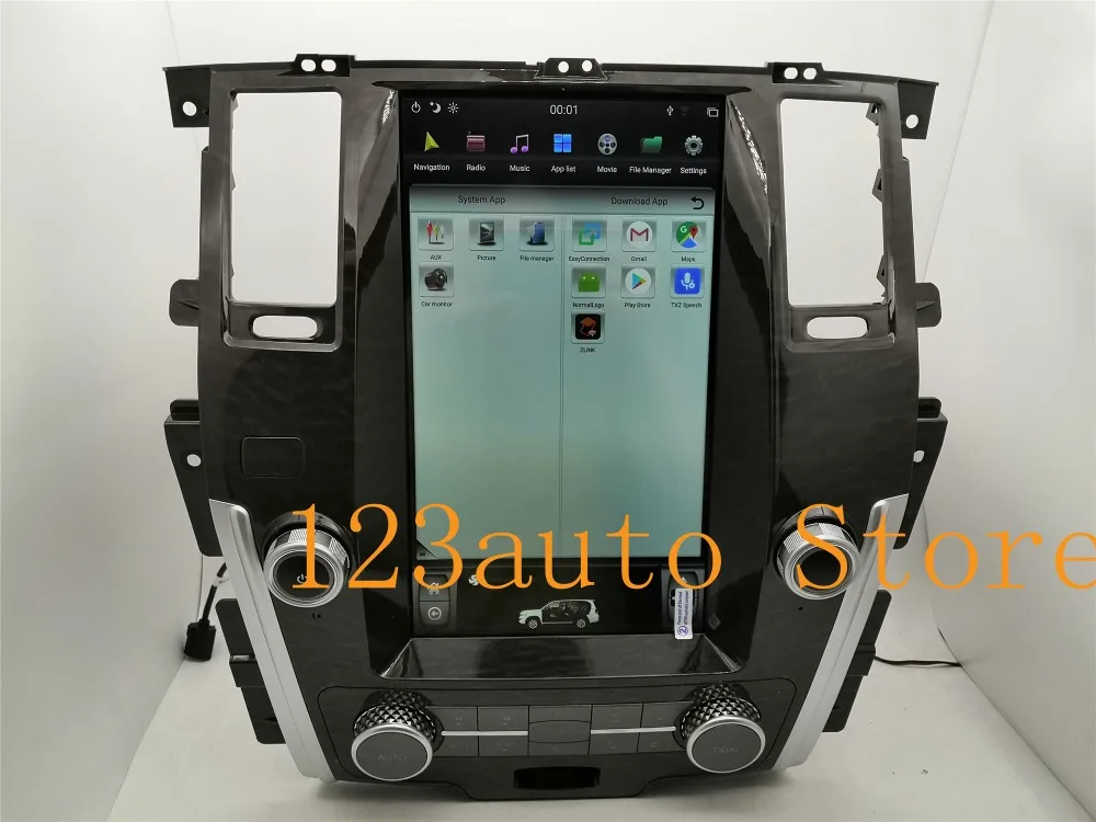 13,6 inch вертикальный Тесла Стиль Android 8,1 авто автомобиль DVD gps плеер naivigation для NISSAN PATROL 2010- Радио Аудио PX6 HDMI