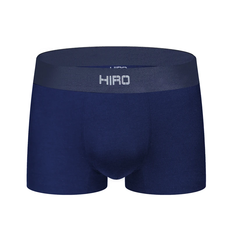 HIRO, сексуальное мужское нижнее белье, сетчатые трусы-боксеры, Cueca, Мужские дышащие мягкие хлопковые трусы, нижнее белье для мужчин, высокое качество - Цвет: G01-Blue