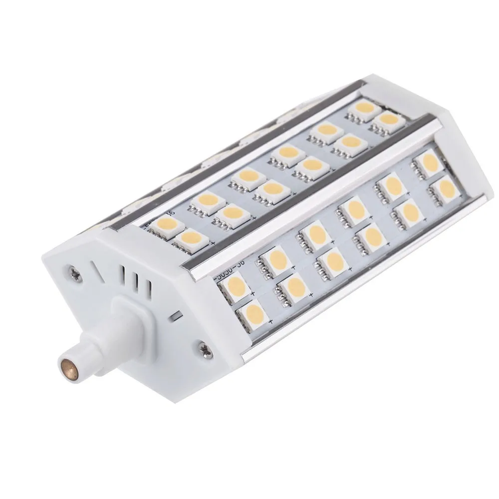 R7S 7W 36 led 5050 SMD 에너지 절약 전구 램프 118mm 따뜻한 흰색 100-240V 할로겐 투광 조명 교체