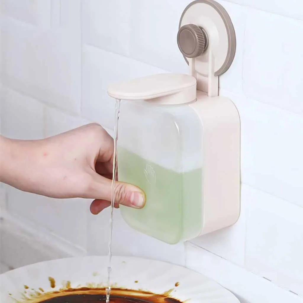 Диспенсер для мыла для ванной настенный самоклеющиеся Бутылочки для шампуня Ручной пресс жидкий лосьон прозрачный слот для хранения