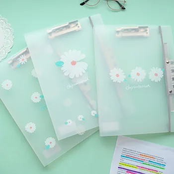 

A3 Test Paper Clip Transparent Draw Rod Folder Test Paper Storage Bag Student Paper Information Book Information Clip