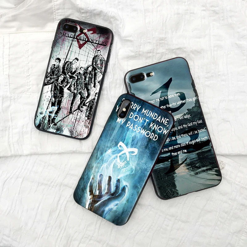 

Shadowhunters Soft TPU Case For Apple iPhone X XR XS MAX 5 5S 5C SE 6 6S 7 8 Plus ipod touch 5 6 Silicone Case Cover