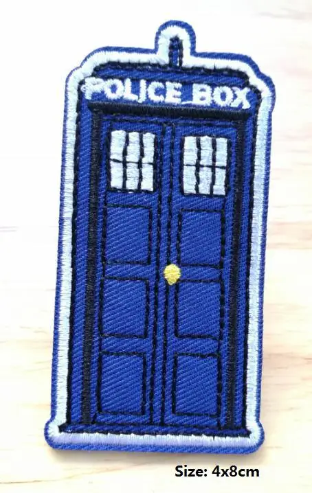 Doctor Who логотип Железный На заплатках Mystery модная ткань с вышивкой женская кожаная куртка и клей на спине - Цвет: Антикварная бронза