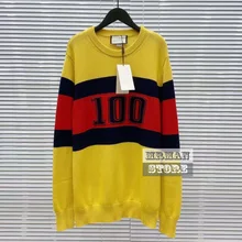 

Branded knitted sweater logoed high-end luxury designer men clothes wool fashion winter clothes long sleeve mens sweater ~GU6